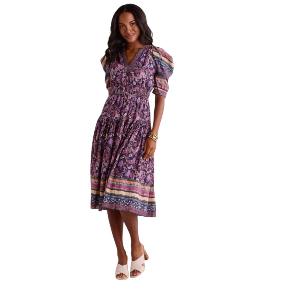 Current Air Rachel Multi Print Midi Dress SZ XS NWOT